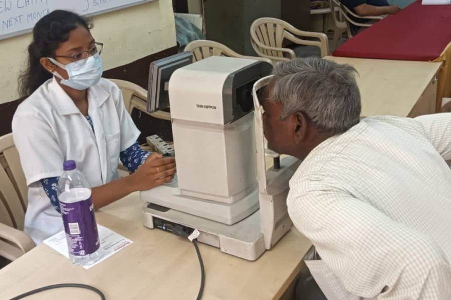 Community eye screening camp