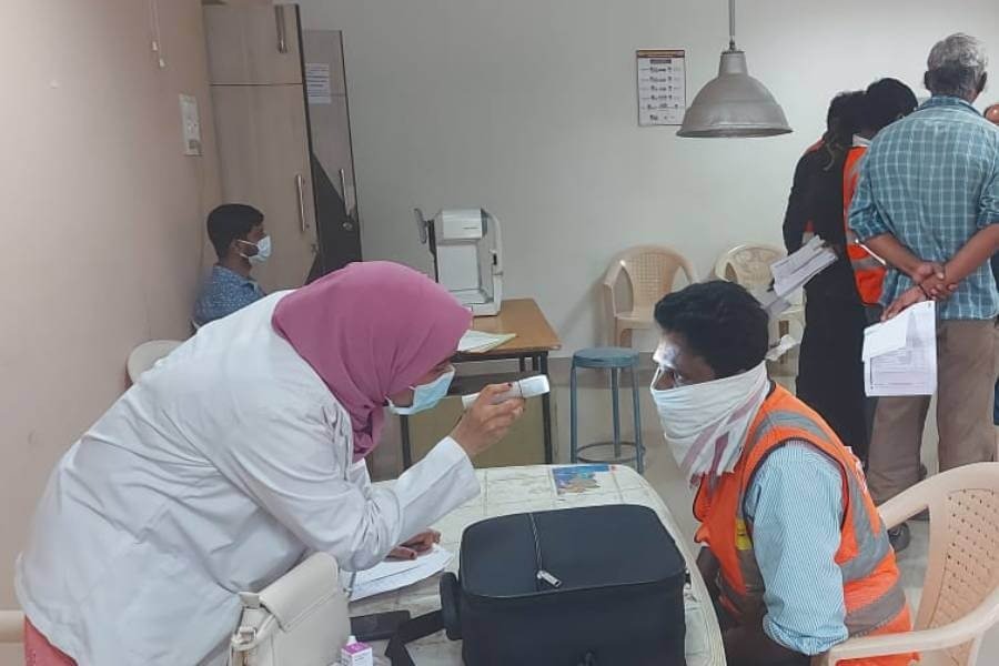 Eye screening camp for a local community group