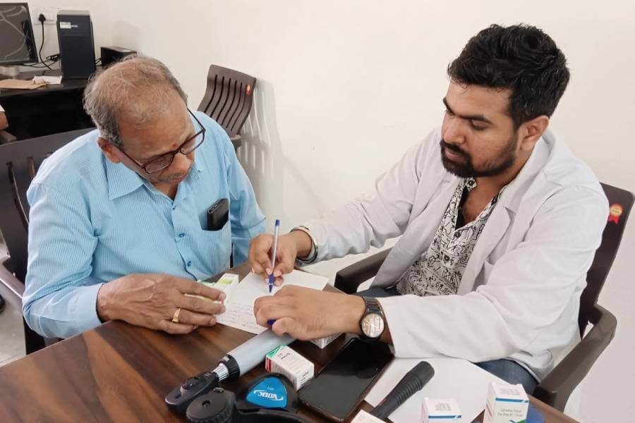 Cataract screening camp for senior citizens